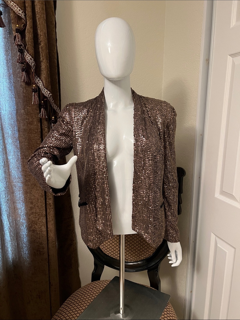 Rebecca Minkoff Bronze Sequin Blazer